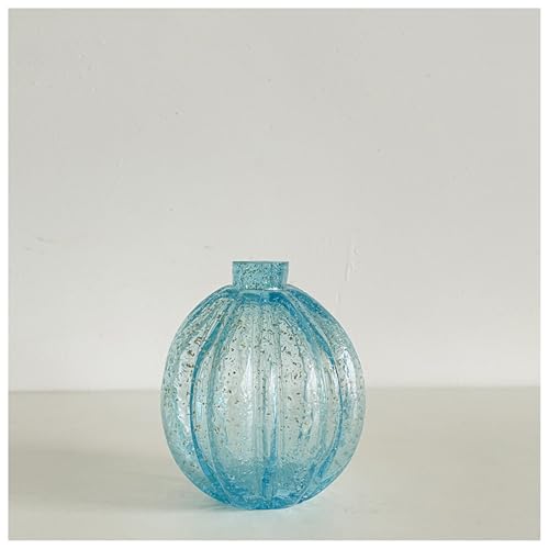 Glasornament Blaue Vase Handgefertigte Geblasene Skulptur Kunst Wohndekor Büro Hochzeitsgeschenk von DECRZPB