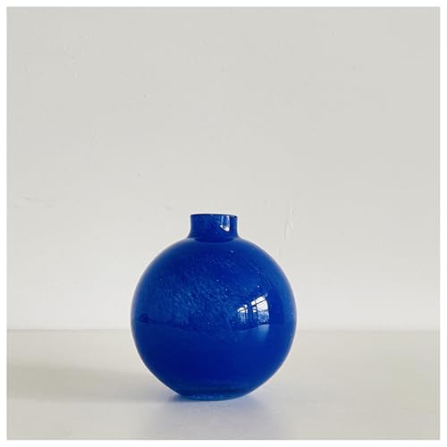 Glasornament Blaue Vase Handgefertigte Geblasene Skulptur Kunst Wohndekor Büro Hochzeitsgeschenk von DECRZPB