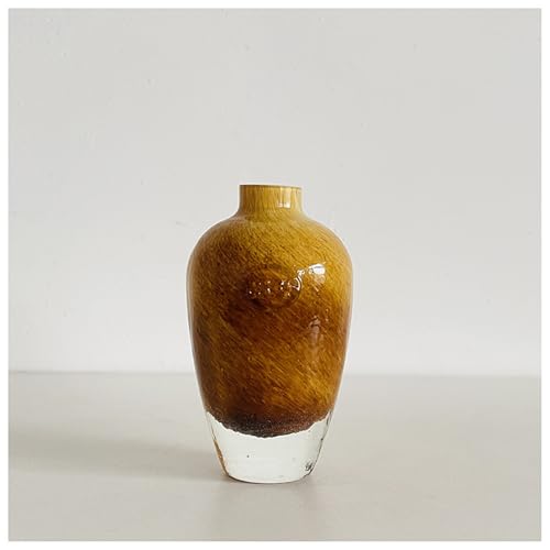Glasornament Braune Vase Handgefertigte Geblasene Skulptur Kunst Wohndekor Büro Hochzeitsgeschenk von DECRZPB