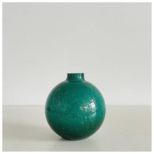 Glasornament Dunkelgrüne Vase Handgefertigte Geblasene Skulptur Kunst Wohndekor Büro Hochzeitsgeschenk von DECRZPB