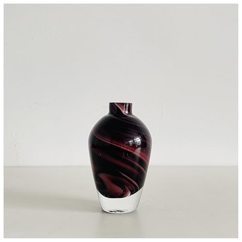 Glasornament Fuchsia Vase Handgefertigte geblasene Skulptur Kunst Home Decor Büro Hochzeitsgeschenk von DECRZPB