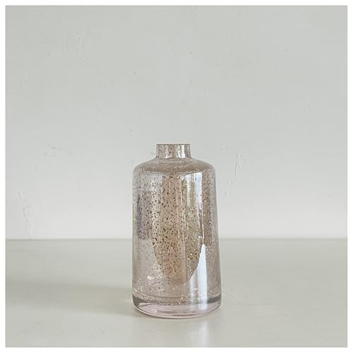 Glasornament Goldfarbene Punkte Vase handgefertigt geblasene Skulptur Kunst Heimdekoration Büro Hochzeitsgeschenk von DECRZPB
