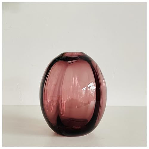 Glasornament Lila Vase Handgefertigte Geblasene Skulptur Kunst Wohndekor Büro Hochzeitsgeschenk von DECRZPB