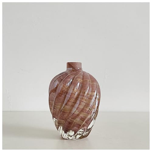 Glasornament Rosa Vase Handgefertigte Geblasene Skulptur Kunst Wohndekor Büro Hochzeitsgeschenk von DECRZPB