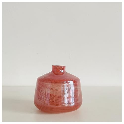 Glasornament Rote Vase Handgefertigte Geblasene Skulptur Kunst Wohndekor Büro Hochzeitsgeschenk von DECRZPB