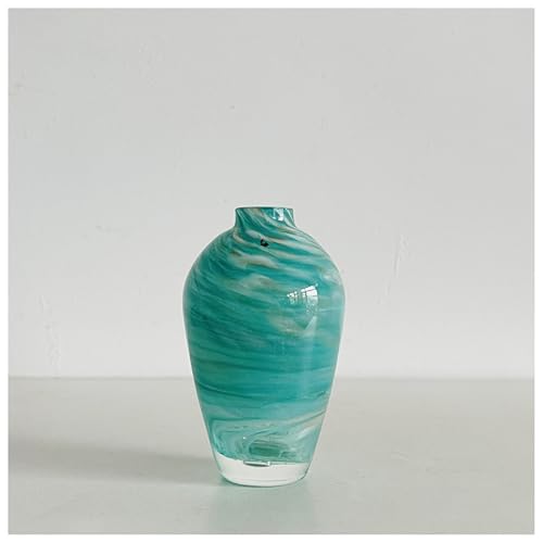Glasvase Grün Handgefertigte Skulptur Geblasene Kunst Tischplatte Pflanze Blume Behälter Handwerk Dekor Geschenk Glasvase Grün Handgefertigte Skulptur Geblasene Kunst Tischplatte Pflanze Blume Behälter Handwerk Dekor Geschenk von DECRZPB