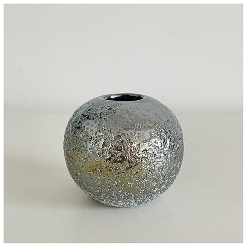Glasvase Silber Handgefertigte Skulptur Geblasene Kunst Tischplatte Pflanze Blume Behälter Handwerk Dekor Geschenk Glasvase Silber Handgefertigte Skulptur Geblasene Kunst Tischplatte Pflanze Blume Behälter Handwerk Dekor Geschenk von DECRZPB
