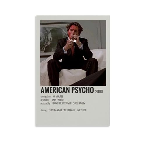 DEEBOW American Psycho Horror 2000 Poster, dekoratives Gemälde, Leinwand-Wandposter und Kunstdruck, modernes Familienschlafzimmer-Dekor-Poster, 60 x 90 cm von DEEBOW