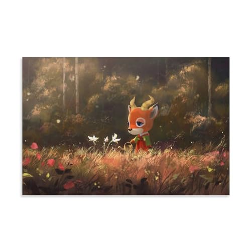 DEEBOW Animal Crossing Friends Watering Antelope Cartoon Poster Dekorative Malerei Leinwand Wandposter und Kunstdruck, modernes Familienschlafzimmer-Dekor-Poster, 60 x 90 cm DEEBOW Animal Crossing Friends Watering Antelope Cartoon Poster Dekorative Malerei Leinwand Wandposter und Kunstdruck, modernes Familienschlafzimmer-Dekor-Poster, 60 x 90 cm von DEEBOW