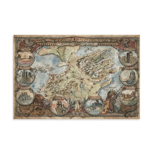DEEBOW Game of Thrones Poster, ungerahmt, 20,3 x 30,5 cm, Schlafzimmer & Wohnzimmer, moderne Familienkunst, thematisiert (Game of Thrones), für den Innenbereich von DEEBOW