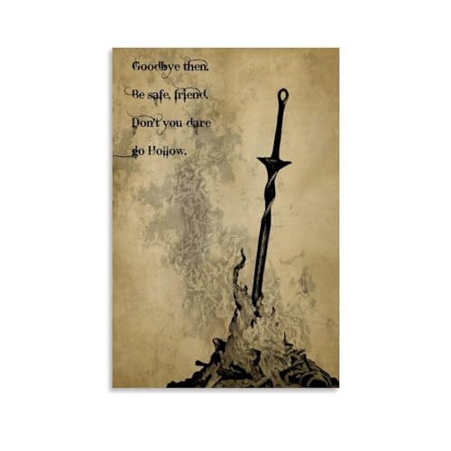 DEEBOW Hohles Bonfire Dark Souls Poster Dekorative Malerei Leinwand Wandposter und Kunstdruck Moderne Familie Schlafzimmer Dekor Poster 40 x 60 cm von DEEBOW