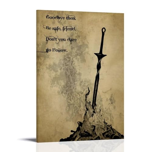 DEEBOW Hollow Bonfire Dark Souls Poster, dekoratives Gemälde, Leinwand-Wandposter und Kunstdruck, modernes Familienschlafzimmer-Dekor-Poster, 30 x 45 cm von DEEBOW