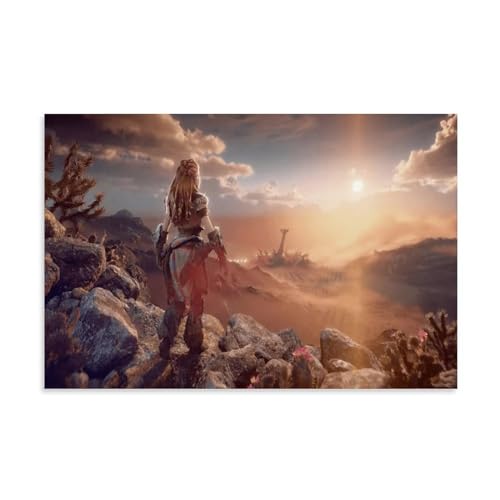 DEEBOW Horizon Forbidden West Kunst-Poster, dekoratives Gemälde, Leinwand, Wandposter und Kunstdruck, modernes Familienschlafzimmer-Dekor-Poster, 30 x 45 cm von DEEBOW