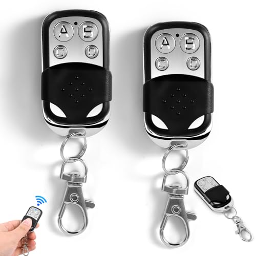 2 Stück Universal Garagentor Fernbedienung, 433 MHz Fernbedienung Klonen,Garagentoröffner Fernbedienung Mit 4 Tasten Fernschalter für Schalter Licht, Auto Garagentor Tor, Rollladenschalter von DEECOZY