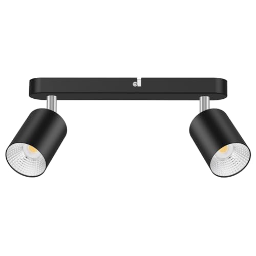 DEECOZY LED Deckenstrahler 4 Flammig Wohnzimmer-Deckenleuchte Modern Deckenlampe Flame LED Spotlight GU10 Deckenspot Schwenkbar 330°Drehbar Spot Strahler Lampe Edelstahl (2 Lampenhalterung) von DEECOZY