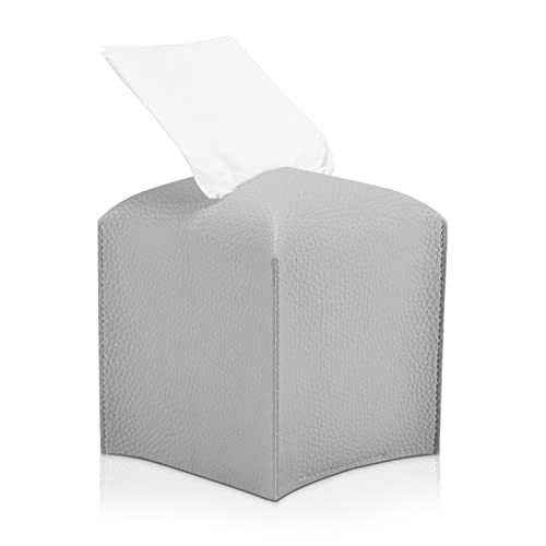 Taschentuchbox, Taschentuchhalter Quadratisch Taschentuchbox PU Leder Aufbewahrungsbox Verdicktes Ledermaterial Tissue Box Kosmetiktücherbox Nachfüllbar Servietten Für Esszimmer Badezimmer Büro von DEECOZY