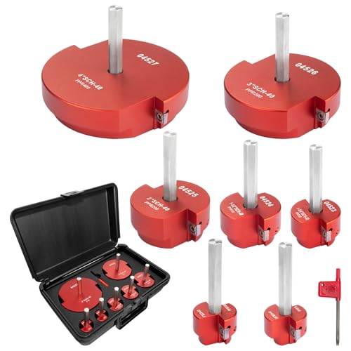 DEEFIINE Doppeleinsätze, PVC-Rohrreibahle, 7-teilig, Kunststoff-Montageschoner, enthält 1,9 cm, 2,5 cm, 3,8 cm, 3,8 cm, 5,1 cm, 9,4 cm für SCH40-Rohr, Stecknuss, Sanitärwerkzeug, passt in DEEFIINE Doppeleinsätze, PVC-Rohrreibahle, 7-teilig, Kunststoff-Montageschoner, enthält 1,9 cm, 2,5 cm, 3,8 cm, 3,8 cm, 5,1 cm, 9,4 cm für SCH40-Rohr, Stecknuss, Sanitärwerkzeug, passt in von DEEFIINE