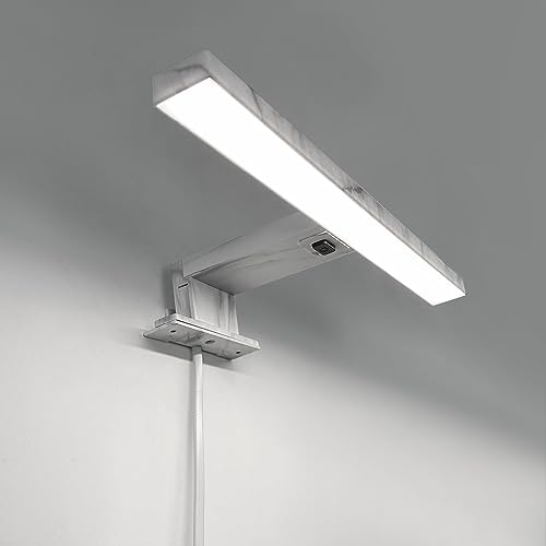 DEELUX LED Spiegellampe Badezimmer mit Schalter,30CM 700LM 5W Spiegelleuchte 6000K Kaltweiß Spiegelschrank Beleuchtung 230V,Schrankleuchte, Schminklicht,Wandleuchte Spiegellampe IP44 Wasserdicht von DEELUX