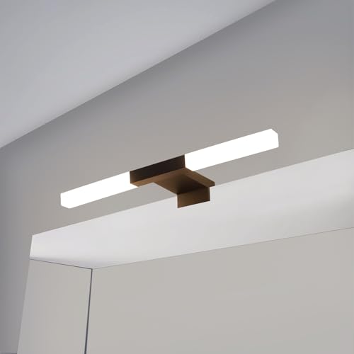 DEELUX LED Spiegelleuchte 28cm 5W 500LM,Badezimmer Spiegellampe Neutralweiß 4000K,Spiegelleuchte Bad IP44 Wasserdicht Wandleuchte Spiegellampe,3in1 Montage Schrankleuchte 230V von DEELUX