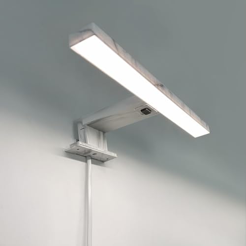 DEELUX LED Spiegelleuchte Bad mit Schalter,30CM 700LM 5W Spiegelleuchte 4000K Neutralweiß Spiegellampe Badezimmer Lampe 230V, Schrankleuchte, Schminklicht, Spiegel Beleuchtung, IP44 Wasserdicht von DEELUX