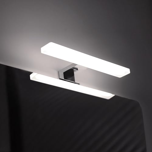 DEELUX LED Spiegelleuchte Bad 5W 600LM 30cm Neutralweiß 4000K,3in1 Montage IP44 Wandleuchte Spiegellampe 300mm,Spiegelschrank Beleuchtung 230V von DEELUX