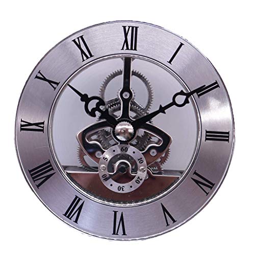 DEEWISH Uhrwerk,Transparent Skeleton Clock Inserts Einbau-Uhr Quartz Uhrwerk Tischuhr Hochwertiger Europäischer Stil Clock DIY von DEEWISH