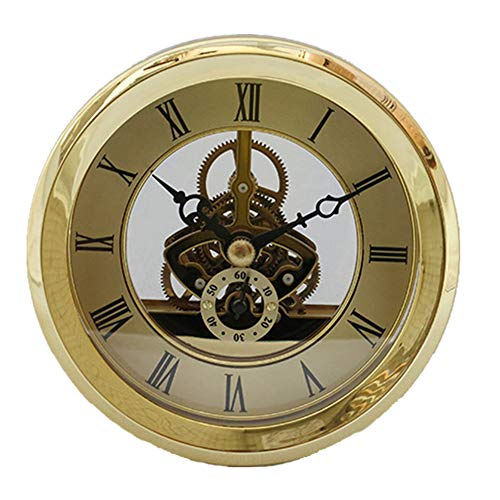 DEEWISH Uhrwerk,Transparent Skeleton Clock Inserts Einbau-Uhr Quartz Uhrwerk Tischuhr Hochwertiger Europäischer Stil Clock DIY von DEEWISH
