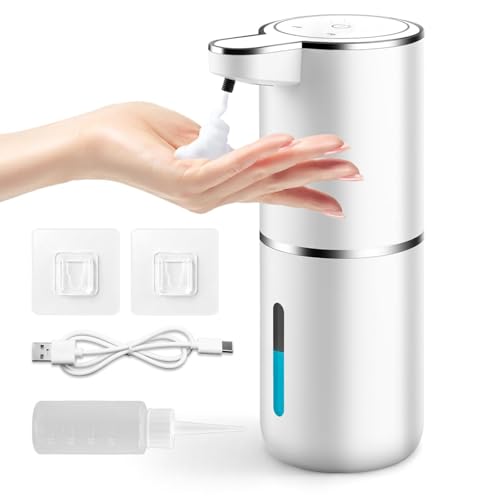 Automatischer Schaumseifenspender, 400 ML, Wandmontage, Stanzfrei, 5 V Mit Wiederaufladbarem USB-Anschluss, 4 Stufen Einstellbar, Geeignet FüR Badezimmer Und KüChe,White Automatischer Schaumseifenspender, 400 ML, Wandmontage, Stanzfrei, 5 V Mit Wiederaufladbarem USB-Anschluss, 4 Stufen Einstellbar, Geeignet FüR Badezimmer Und KüChe,White von DEEguess