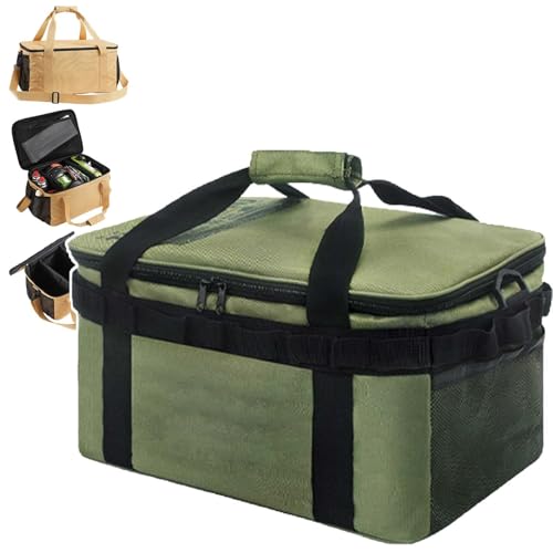 DEEguess 22L Multifunktionale Tragbare Aufbewahrungstasche, Integrierte DREI-Zonen-Trennung, Wasserdicht Und VerschleißFest, Geeignet FüR Camping, Picknicks, Grillen,Green DEEguess 22L Multifunktionale Tragbare Aufbewahrungstasche, Integrierte DREI-Zonen-Trennung, Wasserdicht Und VerschleißFest, Geeignet FüR Camping, Picknicks, Grillen,Green von DEEguess