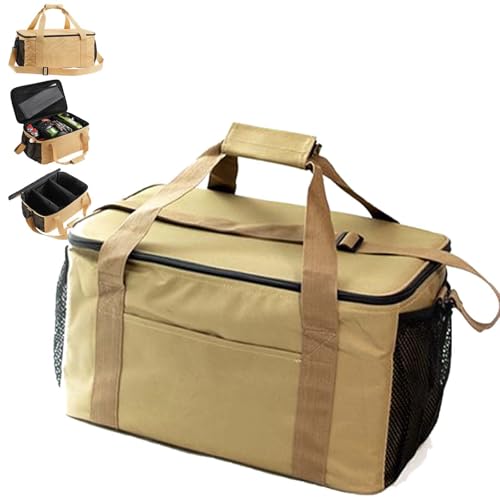 DEEguess 22L Multifunktionale Tragbare Aufbewahrungstasche, Integrierte DREI-Zonen-Trennung, Wasserdicht Und VerschleißFest, Geeignet FüR Camping, Picknicks, Grillen,Khaki DEEguess 22L Multifunktionale Tragbare Aufbewahrungstasche, Integrierte DREI-Zonen-Trennung, Wasserdicht Und VerschleißFest, Geeignet FüR Camping, Picknicks, Grillen,Khaki von DEEguess