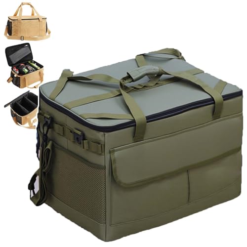 DEEguess 30L Multifunktionale Tragbare Aufbewahrungstasche, Integrierte DREI-Zonen-Trennung, Wasserdicht Und VerschleißFest, Geeignet FüR Camping, Picknicks, Grillen,Green DEEguess 30L Multifunktionale Tragbare Aufbewahrungstasche, Integrierte DREI-Zonen-Trennung, Wasserdicht Und VerschleißFest, Geeignet FüR Camping, Picknicks, Grillen,Green von DEEguess