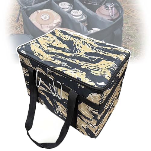 DEEguess 42L Multifunktionale Camping-Aufbewahrungstasche, Faltbar, Tragbar, Wasserdicht, VerschleißFester Und Kratzfester Boden, Geeignet FüR Camping, Picknick Und Grillen,Tigerstripe DEEguess 42L Multifunktionale Camping-Aufbewahrungstasche, Faltbar, Tragbar, Wasserdicht, VerschleißFester Und Kratzfester Boden, Geeignet FüR Camping, Picknick Und Grillen,Tigerstripe von DEEguess