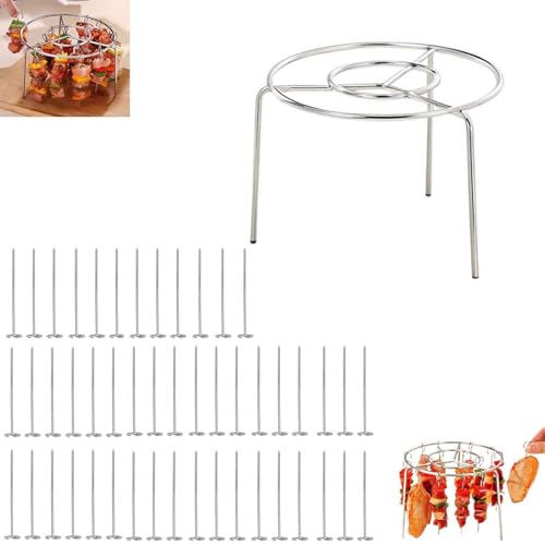 DEEguess Air Fryer Grill Rack, Vertikale Kebab SpießE, Edelstahl Mit Runden HäNgenden Multifunktionalen Kebab Rack, Perfekt FüR BBQ Home KüChe,Forty-Eight DEEguess Air Fryer Grill Rack, Vertikale Kebab SpießE, Edelstahl Mit Runden HäNgenden Multifunktionalen Kebab Rack, Perfekt FüR BBQ Home KüChe,Forty-Eight von DEEguess