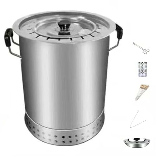 DEEguess Einlagiges, Rauchfreies Schmorfass Zum AufhäNgen Aus Edelstahl, Bietet Platz FüR 20 GrillspießE, 360°-Rundumgrill, Geeignet FüR Camping-Picknicks Und Strandgrills,5-pcs DEEguess Einlagiges, Rauchfreies Schmorfass Zum AufhäNgen Aus Edelstahl, Bietet Platz FüR 20 GrillspießE, 360°-Rundumgrill, Geeignet FüR Camping-Picknicks Und Strandgrills,5-pcs von DEEguess