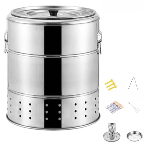 Rauchfreier Holzkohle-HäNgegrill Aus Edelstahl, Bietet Platz FüR 20 Kebab-SpießE, 360°-Rundumgrillen, Geeignet FüR Camping-Picknicks, Strand-BBQ,7-pcs Rauchfreier Holzkohle-HäNgegrill Aus Edelstahl, Bietet Platz FüR 20 Kebab-SpießE, 360°-Rundumgrillen, Geeignet FüR Camping-Picknicks, Strand-BBQ,7-pcs von DEEguess