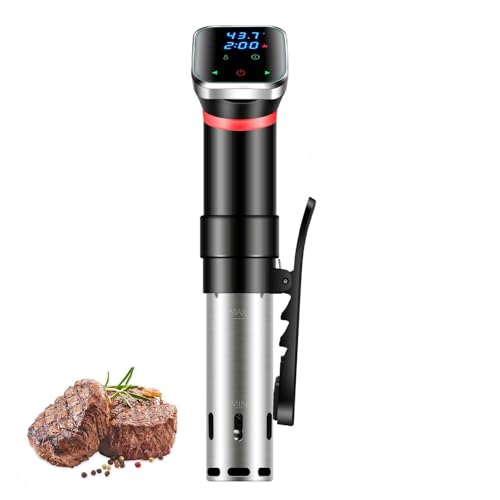 Sous-Vide-KochgeräT, Immersionszirkulator, Touchscreen, PräZise Temperatur Und Timer, Anti-Trocken-Kochen, 360°-Wasserzirkulation, Geeignet FüR Zuhause, Restaurants Usw von DEEguess