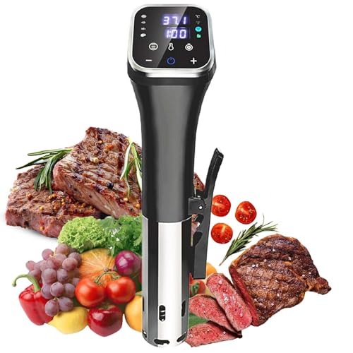 Sous-Vide-KochgeräT, Immersionszirkulator, Touchscreen, PräZise Temperatur Und Timer, Anti-Trocken-Kochen, 360°-Wasserzirkulation, Geeignet FüR Zuhause, Restaurants Usw von DEEguess