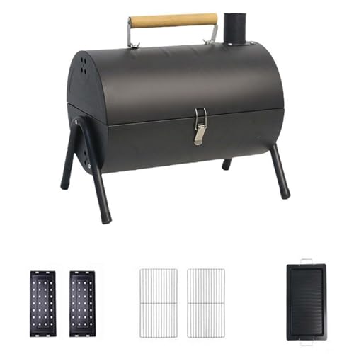 Tragbarer Kaminofen FüR Den AußEnbereich Mit Schloss Und Dreieckigem Rohrrahmen, Geeignet FüR Camping Im Freien Und Zum Zubereiten Von Tee Rund Um Den Ofen,4-pcs von DEEguess
