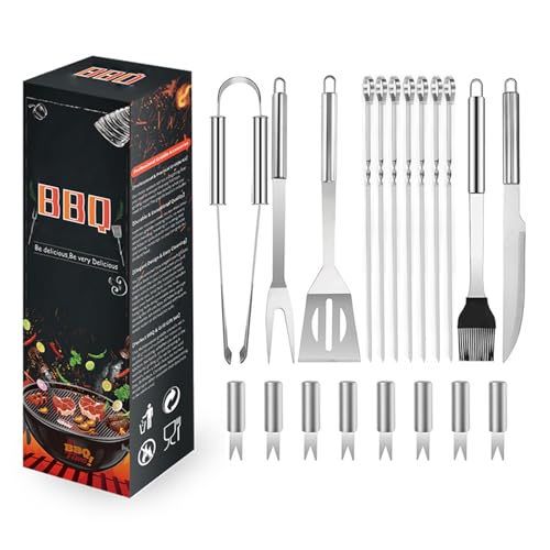 Tragbares Outdoor-Grill-Farbbox-Set, 20-Teiliges Grillwerkzeug Aus Edelstahl, Geeignet FüR Camping, Picknicks, Partys, Praktische Geschenke FüR MäNner,Knifetype Tragbares Outdoor-Grill-Farbbox-Set, 20-Teiliges Grillwerkzeug Aus Edelstahl, Geeignet FüR Camping, Picknicks, Partys, Praktische Geschenke FüR MäNner,Knifetype von DEEguess