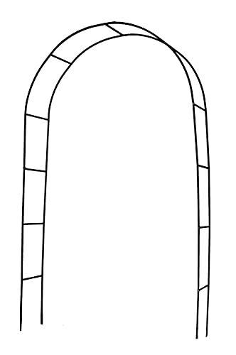 2er Set Defacto Rosenbogen Rankgitter Gartentor Rankhilfe - 240x140x38 cm - Metall - Farbe: Schwarz-Rostfrei DF-008 von DEFACTO