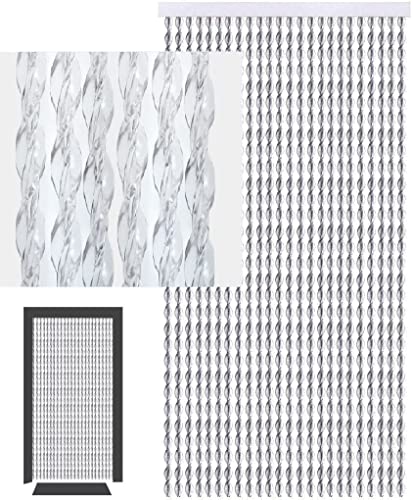 DEFACTO Türvorhang 100 x 230 cm – Faden-Glitzer-Hängevorhang für Türen – Christall PVC-Vorhänge, PVC-Streifen, glitzernder Glanz – hergestellt in Italien - Tokio von DEFACTO