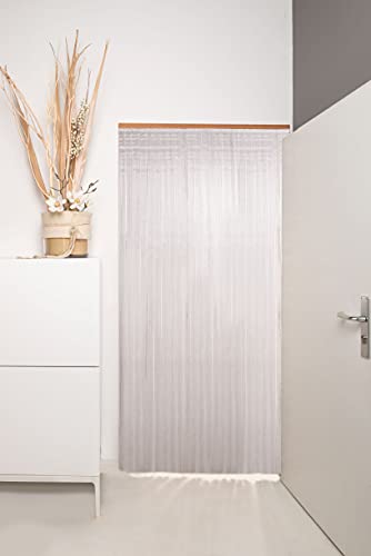 DEFACTO Türvorhang Fadenvorhang Tonny PVC Transparent 100x200cm Vorhange Fliegenschutz Streifen 100% Made in Italien von DEFACTO