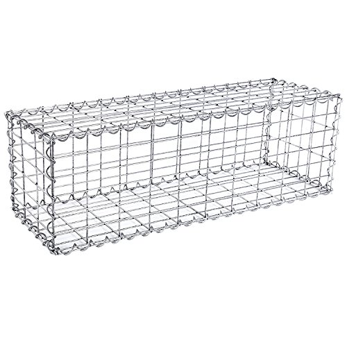 DeFacto 2er Set Gabionen Steingabionen Garten Gabione Drahtkorb Steinkorb Drahtstärke:4 Inkl Distanzhalter (100x30x30 cm) von DEFACTO