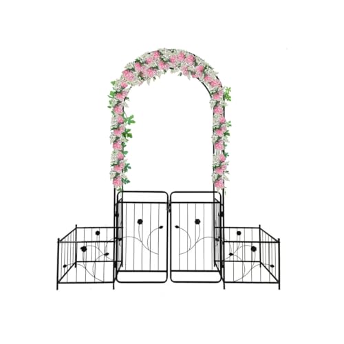 DeFacto Rosenbogen mit integr. Mit Tür Tor Rankgitter Gartentor Rankhilfe Rostfrei - 202/102 x 50 x 220 cm - Metall - Tor verriegelbar - Farbe: schwarz DF-RS-57 DeFacto Rosenbogen mit integr. Mit Tür Tor Rankgitter Gartentor Rankhilfe Rostfrei - 202/102 x 50 x 220 cm - Metall - Tor verriegelbar - Farbe: schwarz DF-RS-57 von DEFACTO