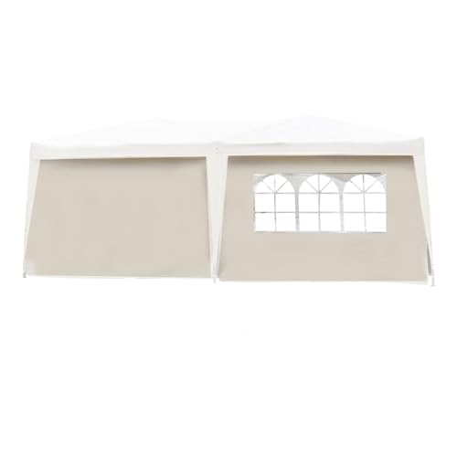 Defacto 2X Seitenteile 3m mit Seitenwand/Seitenteil und Fenster 300x180cm für 3x3 m, 3x4 m, 3x6 m Pavillon, Festzelt, Partyzelt, Faltpavillon Seitenwände Seitenwänden Weiß von DEFACTO