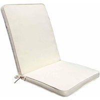 Abnehmbar und wasserdichtes Polyesterkissen mit mittlerer Rückseite 90 x 40 cm pro Stuhl - Beige von DEFIBRICO