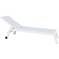 Aluminiumbett stapelbarer Garten mit verstellbarer Rückenlehne und Sitz in Marbella gepolstert Textilene - White - White Aluminiumbett stapelbarer Garten mit verstellbarer Rückenlehne und Sitz in Marbella gepolstert Textilene - White - White von DEFIBRICO