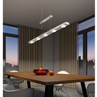 Exklusive LED Pendelleuchte LACAL höhenverstellbar Silber matt mit TOUCH Dimmer von DEFIBRICO