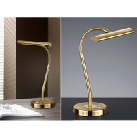 Flexible led Schreibtischleuchte curtis Messing matt, 4-Stufen Dimmer von DEFIBRICO