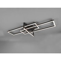 Defibrico - Große led Deckenleuchte salinas mit Switch Dimmer Schwarz matt 100cm lang von DEFIBRICO